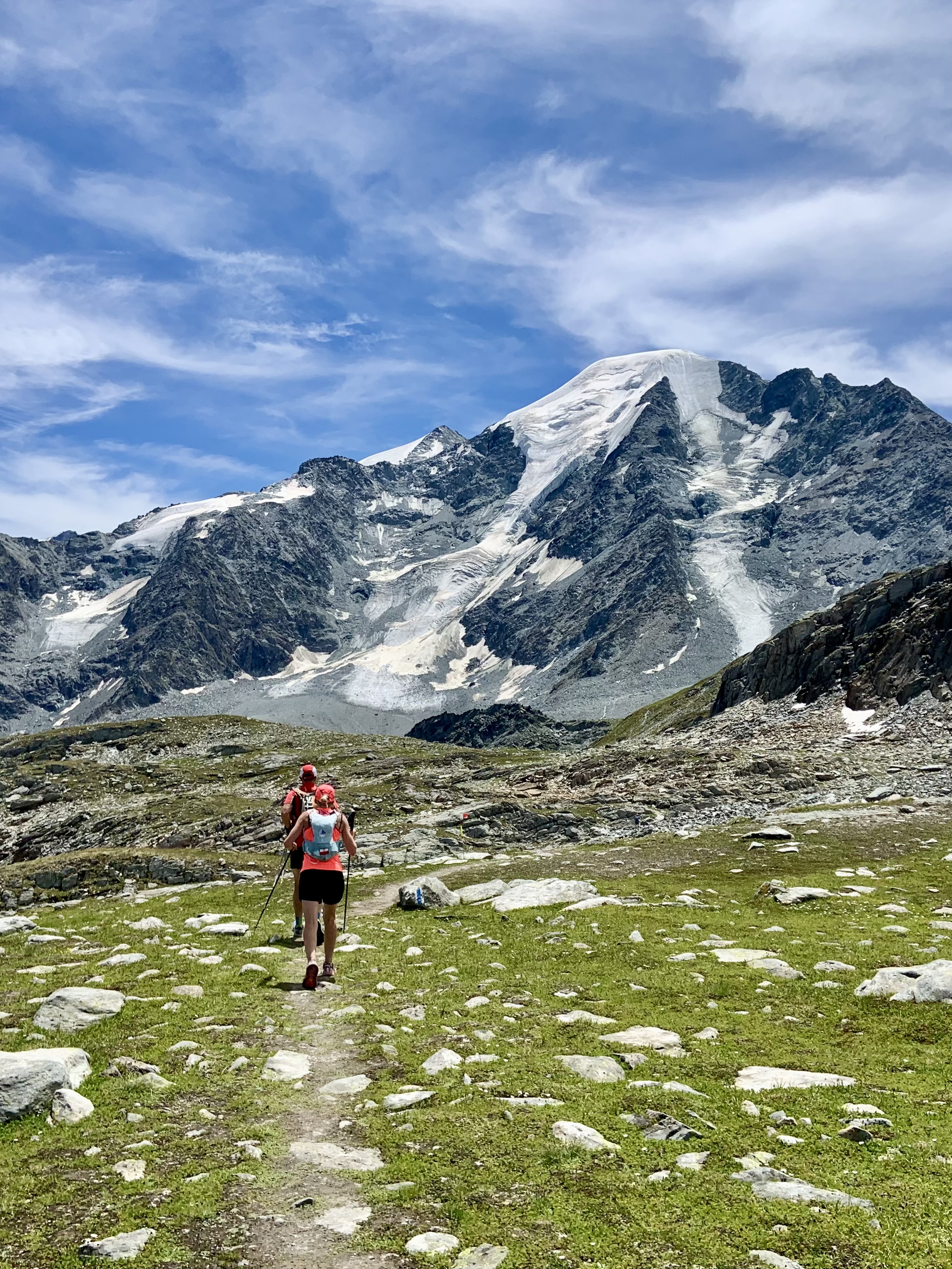 Layered mountain ridges