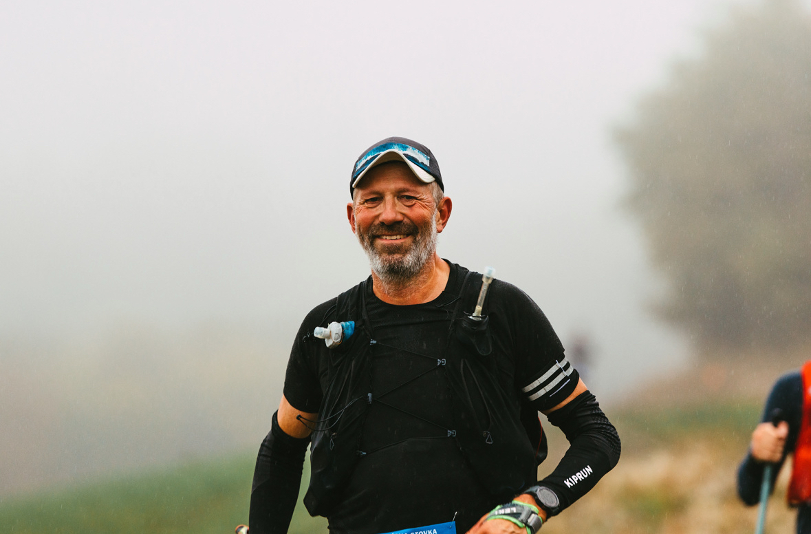 Trail running mid-race